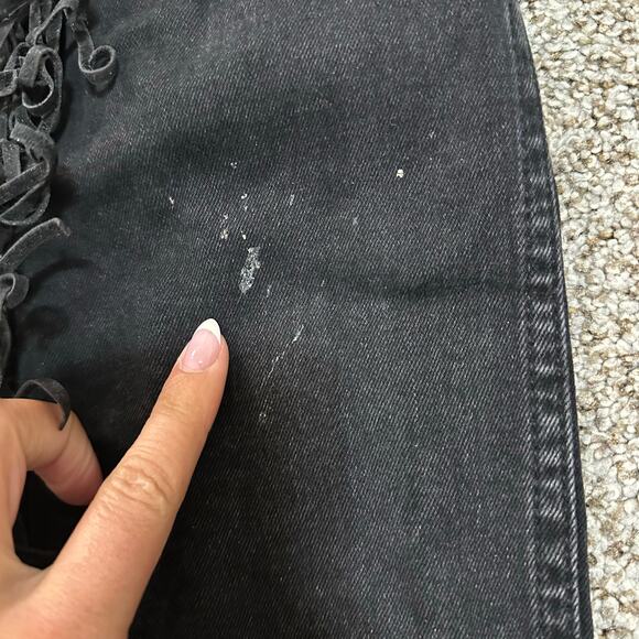 ZARA BASIC Z1975 DENIM Women's Fringe Denim Pants Size 6 - Picture 4 of 11